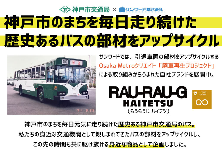 バス モケット 市バス アップサイクル 電車 ハイテツ 神戸市交通局 小物 バッグ アイテム物 グッズ 日本製 アイテム 電車グッズ